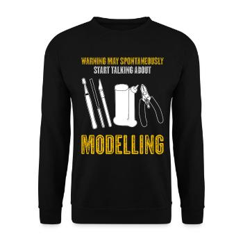 Model making tabletop funny model maker - Unisex Sweatshirt - black - Front - Alina (178cm) & Michal (187cm)