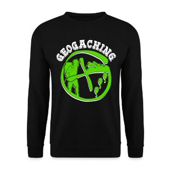 Geocacher Scavenger Hunt Cache Geocache - Unisex Sweatshirt - black - Front - Alina (178cm) & Michal (187cm)