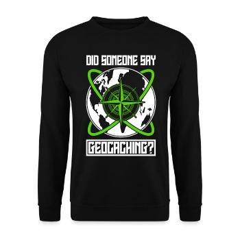 Geocacher Carte du Monde Geocache - Sweat-shirt Unisexe - noir - Devant - Alina (178cm) & Michal (187cm)