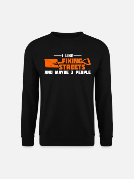Straßenwärter Straßenbauer Straßenbau - Unisex Pullover - Schwarz