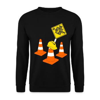Straßenbau Straßenbauer Straßenwärter - Unisex Pullover - Schwarz - Vorne - Alina (178cm) & Michal (187cm)