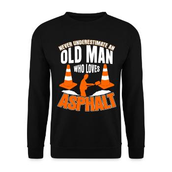 Road construction Road guards Road builders - Unisex Sweatshirt - black - Front - Alina (178cm) & Michal (187cm)