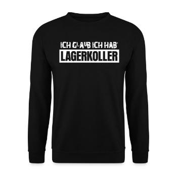 Lagerist Lagerkoller Lagerlogistiker - Unisex Pullover - Schwarz - Vorne - Alina (178cm) & Michal (187cm)