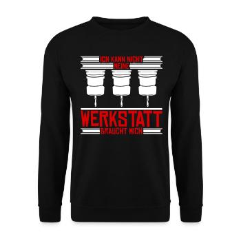 Zerspaner Zerspanungsmechaniker Fräser - Unisex Pullover - Schwarz - Vorne - Alina (178cm) & Michal (187cm)