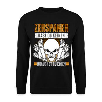 Zerspaner Fräser Zerspanungsmechaniker - Unisex Pullover - Schwarz - Vorne - Alina (178cm) & Michal (187cm)