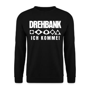 Zerspaner Zerspanungsmechaniker Dreher - Unisex Pullover - Schwarz - Vorne - Alina (178cm) & Michal (187cm)