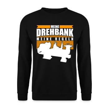 Zerspaner Dreher Zerspanungsmechaniker - Unisex Pullover - Schwarz - Vorne - Alina (178cm) & Michal (187cm)