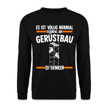 Gerüstbauer Gerüst Gerüstbau - Unisex Pullover - Schwarz - Vorne - Alina (178cm) & Michal (187cm)
