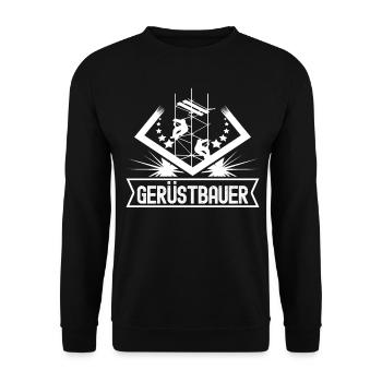 Gerüstbau Baustelle Gerüst Gerüstbauer - Unisex Pullover - Schwarz - Vorne - Alina (178cm) & Michal (187cm)