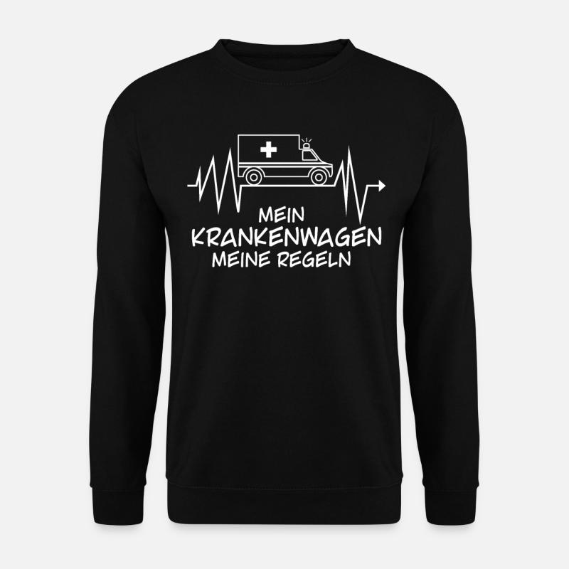 Notfallsanitäter Witz Krankenwagenfahrer - Unisex Pullover - Schwarz