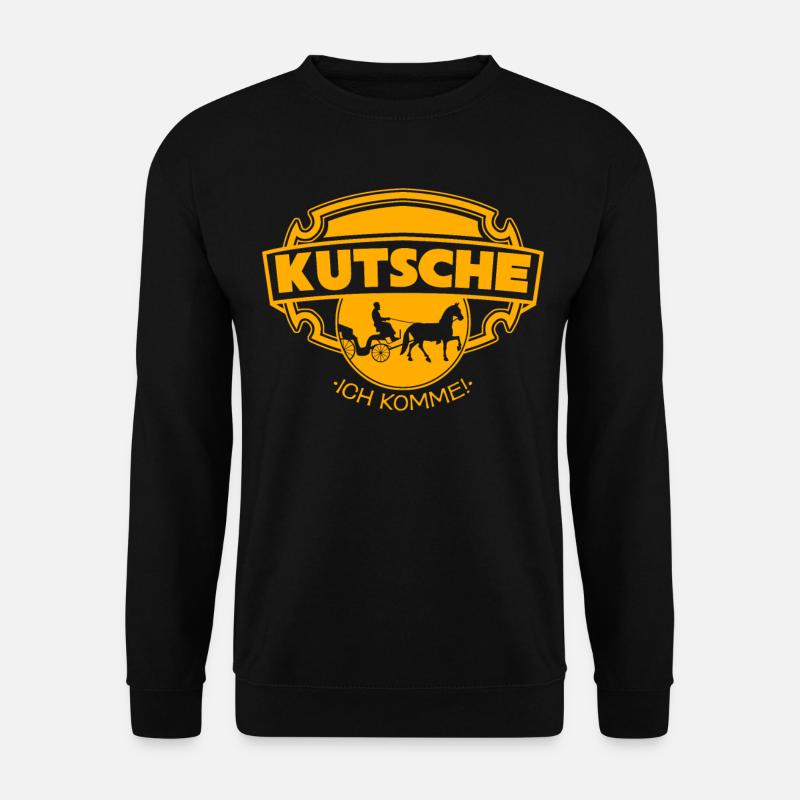 Kutscher Kutsche Pferde Pferdekutsche - Unisex Pullover - Schwarz