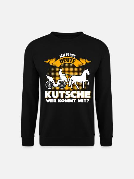 Kutscher Pferde Kutsche Pferd Fuhrmann - Unisex Pullover - Schwarz