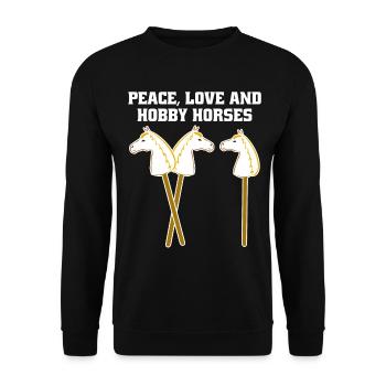 Hobby Horse Rider Horse Hobbyhorse - Sweat-shirt Unisexe - noir - Devant - Alina (178cm) & Michal (187cm)