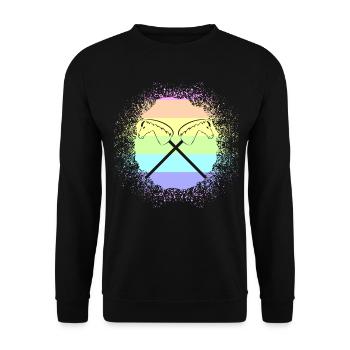 Hobby Horse Steckenpferd Hobbyhorse - Unisex Sweatshirt - black - Front - Alina (178cm) & Michal (187cm)