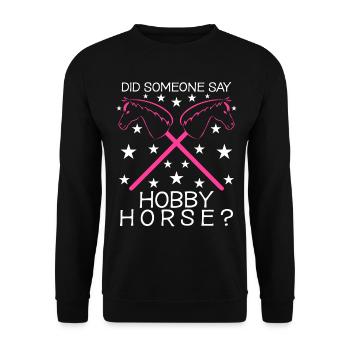 Hobby Horse Hobby Horse Blague Hobbyhorse - Sweat-shirt Unisexe - noir - Devant - Alina (178cm) & Michal (187cm)