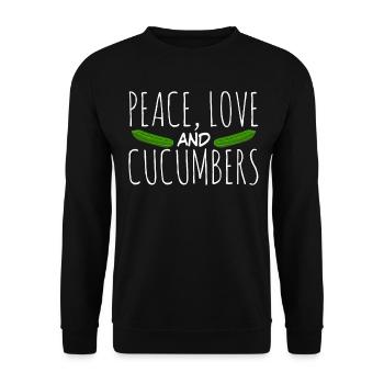 Concombre Concombres Concombres - Sweat-shirt Unisexe - noir - Devant - Alina (178cm) & Michal (187cm)