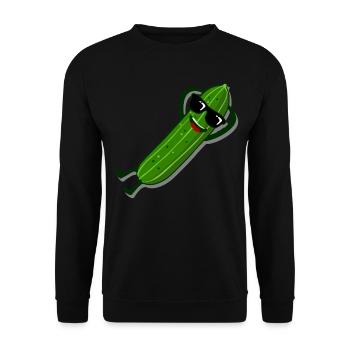 Gurke Sonnenbrille Gurken - Unisex Pullover - Schwarz - Vorne - Alina (178cm) & Michal (187cm)
