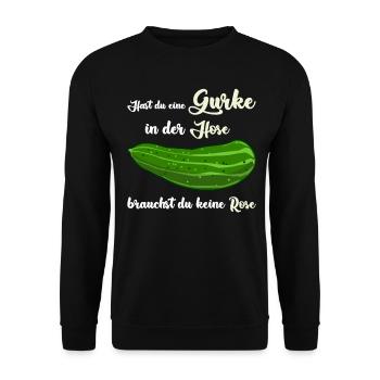 Gurke Gemüse Vegan Gurken - Unisex Pullover - Schwarz - Vorne - Alina (178cm) & Michal (187cm)