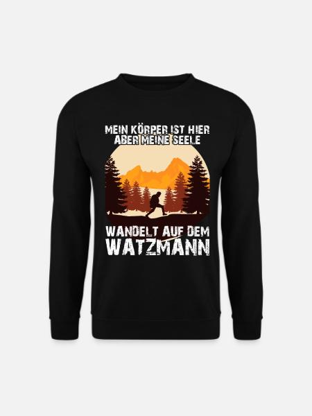 Watzmann Bergsteiger Wandern - Unisex Pullover - Schwarz