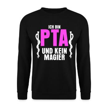 PTA Spruch Apothker Apotheke - Unisex Pullover - Schwarz - Vorne - Alina (178cm) & Michal (187cm)