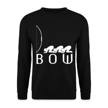 3D Archery Bow Archery - Unisex Sweatshirt - black - Front - Alina (178cm) & Michal (187cm)