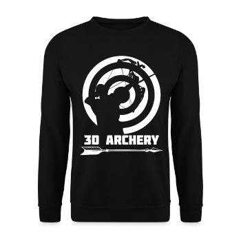 3D Archery Recurve Bow Compound Sheet - Unisex Sweatshirt - black - Front - Alina (178cm) & Michal (187cm)