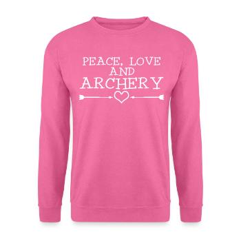 Flèches de tir à l’arc 3D Longbow - Sweat-shirt Unisexe - rose - Devant