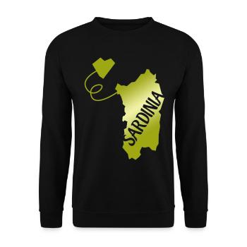 Sardegna Sardinia Heart Sardinia - Unisex Sweatshirt - black - Front - Alina (178cm) & Michal (187cm)
