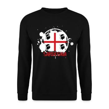 Sardegna Flag Sardinia Sardinia - Unisex Sweatshirt - black - Front - Alina (178cm) & Michal (187cm)
