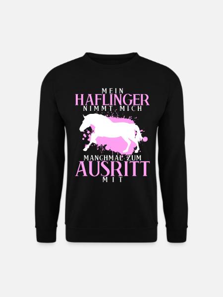 Haflinger Reiten Haflingers - Unisex Pullover - Schwarz
