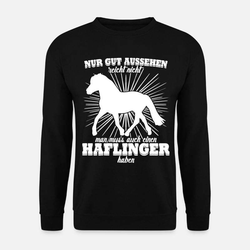Haflinger Pferd Haflingers - Unisex Pullover - Schwarz