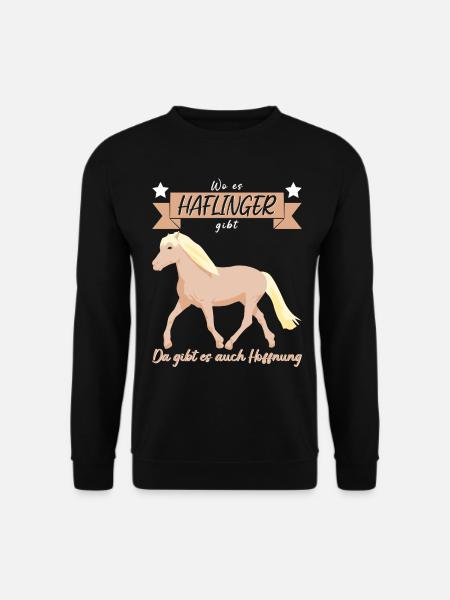 Haflinger Reiterin Haflingers - Unisex Pullover - Schwarz