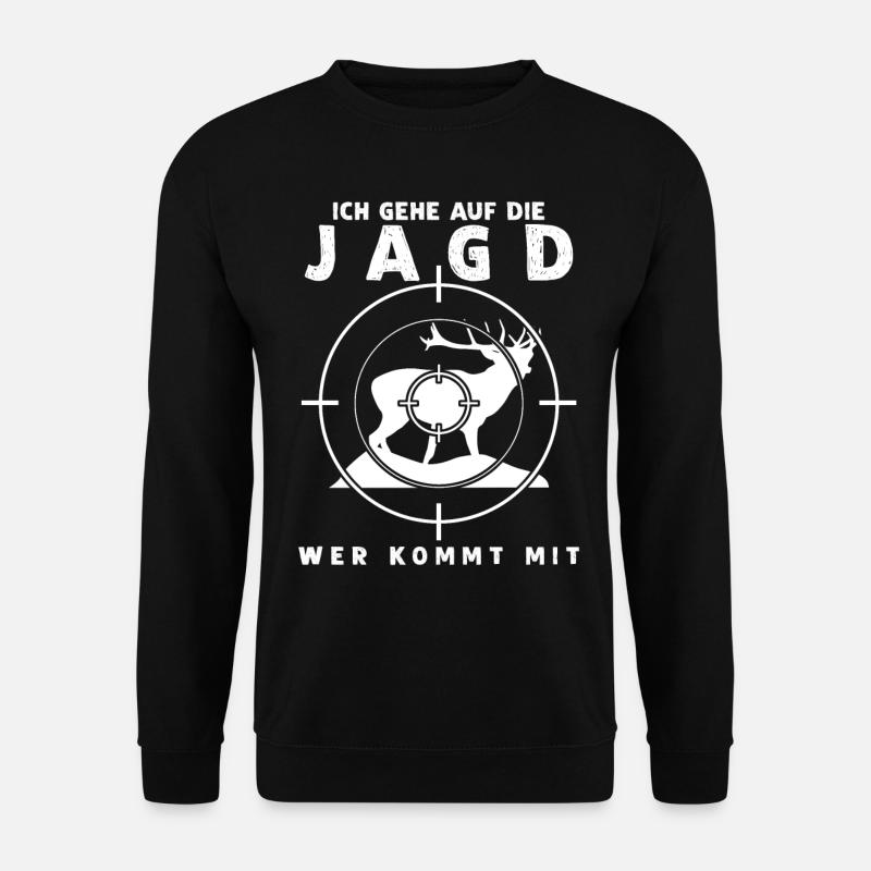 Jägerin Jäger Jagd Hirsch Jagen - Unisex Pullover - Schwarz