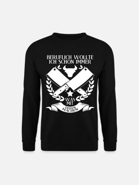 Metzger Metzgerei Fleischerei Fleischer - Unisex Pullover - Schwarz