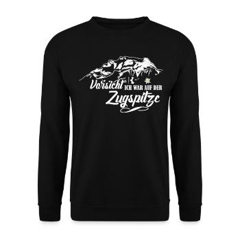 Zugspitze Berge Bergsteiger - Unisex Pullover - Schwarz - Vorne - Alina (178cm) & Michal (187cm)