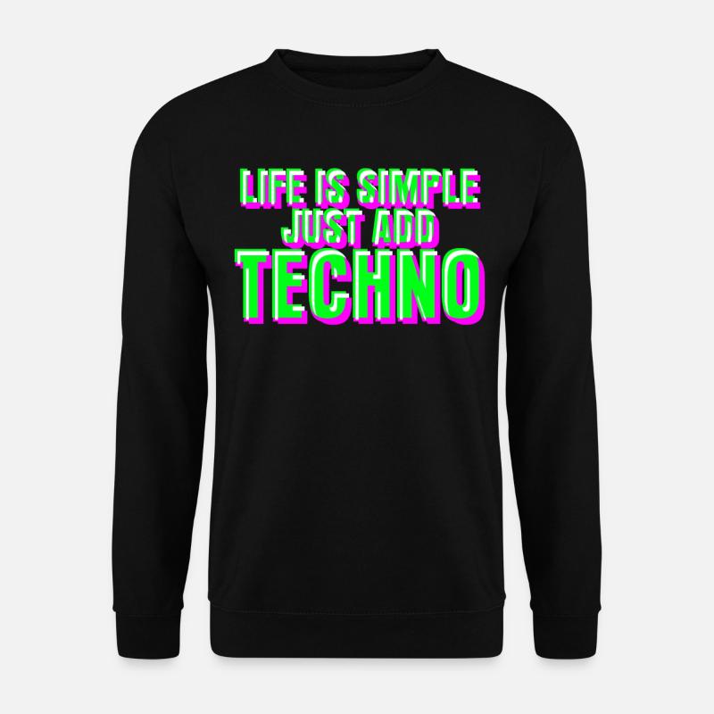 Raver Techno Trance Rave Hardtekk - Unisex Pullover - Schwarz
