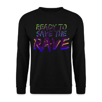 Raver Festival Techno Rave Hardtekk - Unisex Pullover - Schwarz - Vorne - Alina (178cm) & Michal (187cm)