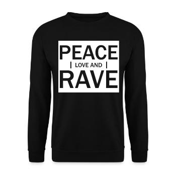 Raver Hardtekk Festival Techno Rave - Unisex Pullover - Schwarz - Vorne - Alina (178cm) & Michal (187cm)