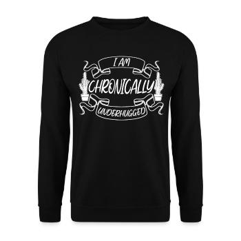 Cactus Free Hug Underhugged Hugs - Unisex Sweatshirt - black - Front - Alina (178cm) & Michal (187cm)