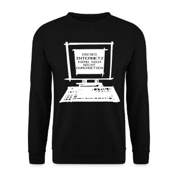 Informatik Vintage Internet Admin Nerd - Unisex Pullover - Schwarz - Vorne - Alina (178cm) & Michal (187cm)