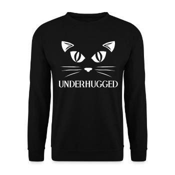 Câlins sans chat Sous-câlins Embrassez-moi - Sweat-shirt Unisexe - noir - Devant - Alina (178cm) & Michal (187cm)