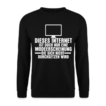 Informatik Vintage Nerd Internet Admin - Unisex Pullover - Schwarz - Vorne - Alina (178cm) & Michal (187cm)