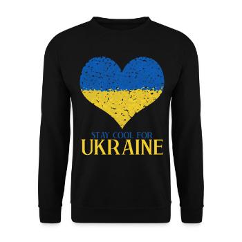 Ukraine Cœur Ukrainiens Drapeau ukrainien - Sweat-shirt Unisexe - noir - Devant - Alina (178cm) & Michal (187cm)