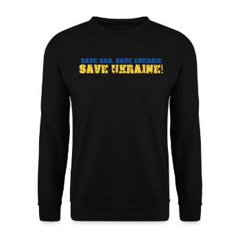 Soutenir le drapeau ukrainien de l’Ukraine - Sweat-shirt Unisexe - noir - Devant - Alina (178cm) & Michal (187cm)