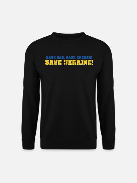 Support Ukraine Ukrainian Flag - Unisex Sweatshirt - black