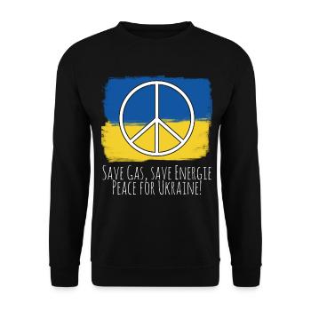 Ukraine Ukrainian Flag Peace - Unisex Sweatshirt - black - Front - Alina (178cm) & Michal (187cm)
