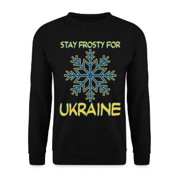 Ukraine Ukrainian Flag Save Energy - Unisex Sweatshirt - black - Front - Alina (178cm) & Michal (187cm)