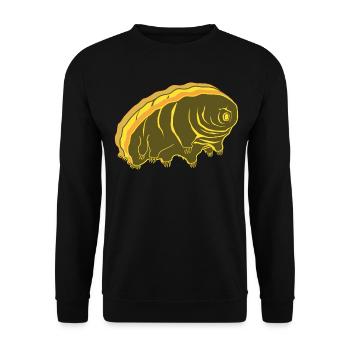 Tardigrade Water Bear Retro Tardigrades - Unisex Sweatshirt - black - Front - Alina (178cm) & Michal (187cm)