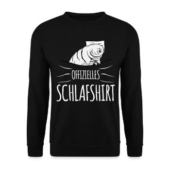 Tardigrade Schlafshirt Tardigrades - Unisex Pullover - Schwarz - Vorne - Alina (178cm) & Michal (187cm)