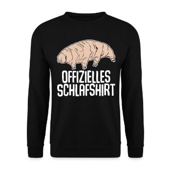 Tardigrade Schlafshirt Wasserbär - Unisex Pullover - Schwarz - Vorne - Alina (178cm) & Michal (187cm)